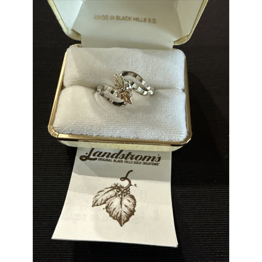 Vintage Landstrom’s Black Hills Gold & Sterling Silver Ring Sz 9.75~Unworn